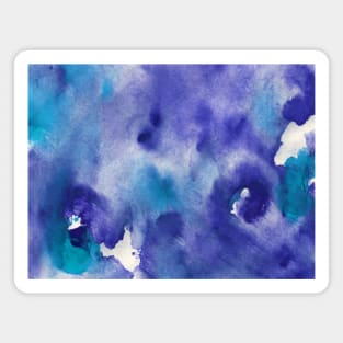 Abstract colorful background with hand-painted texture. Watercolor painting with splashes, drops of paint, paint smears. Perfect for greeting card, postcard, poster, logo, textile, fabric, packaging. Magnet